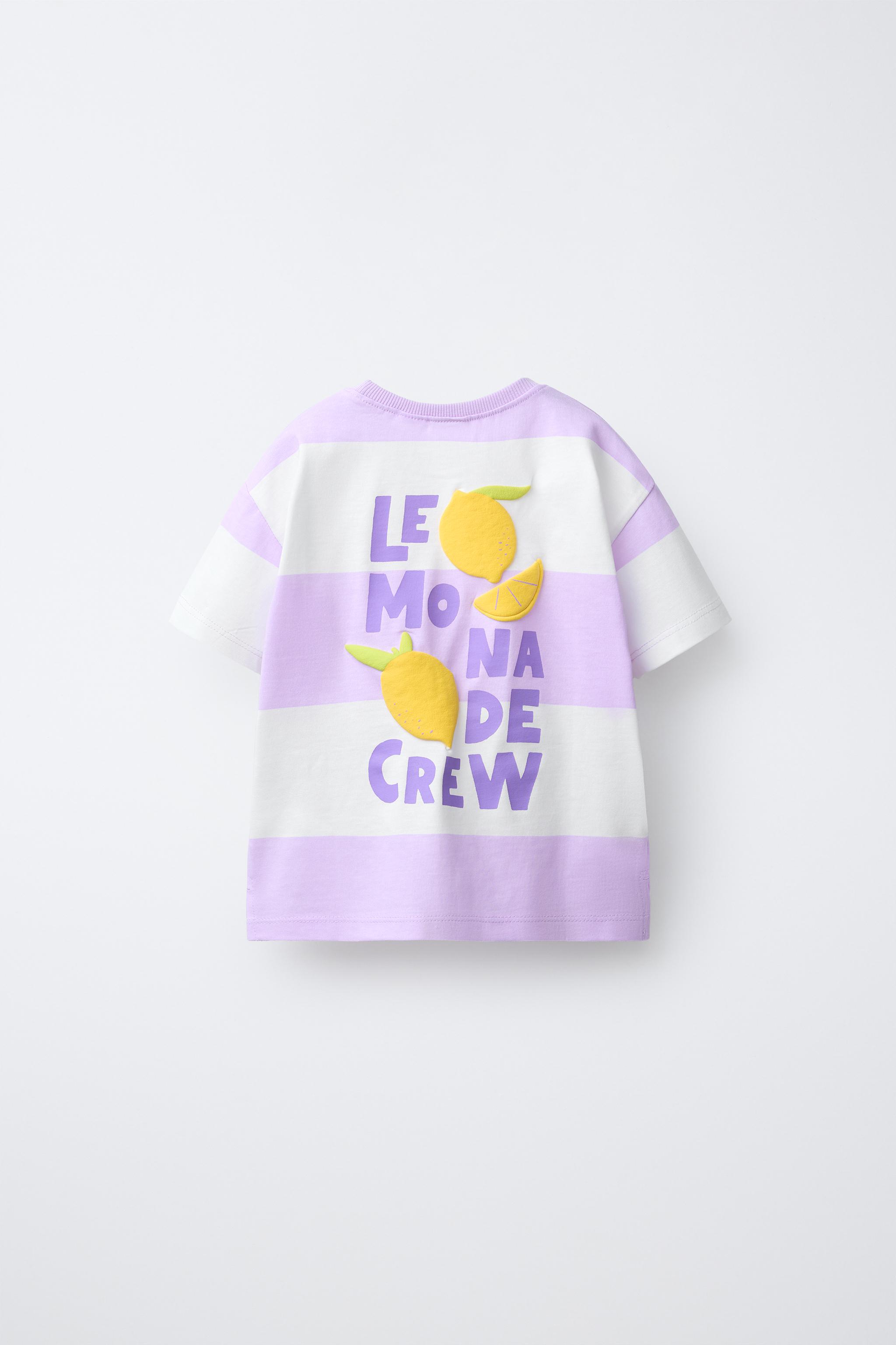 RAISED FRUIT STRIPE T-SHIRT